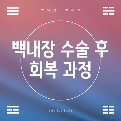 백내장 수술 후 회복 과정