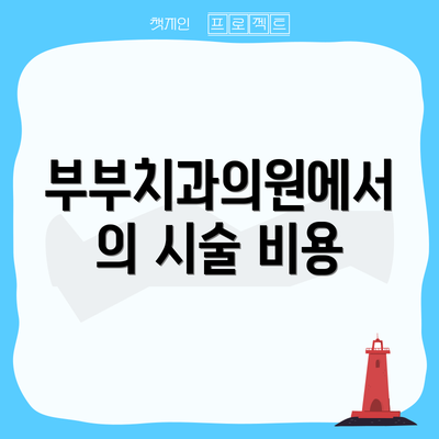부부치과의원에서의 시술 비용