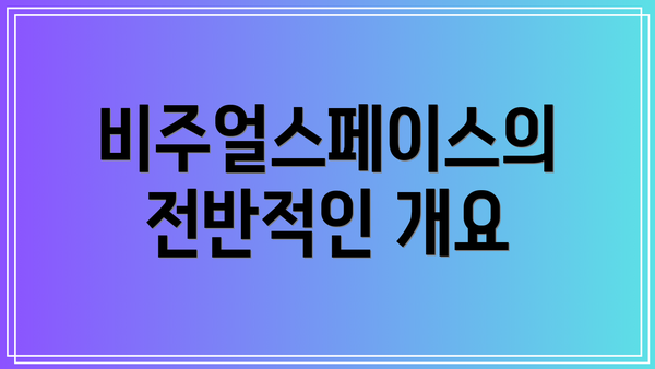 비주얼스페이스의 전반적인 개요
