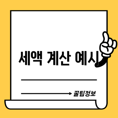 세액 계산 예시
