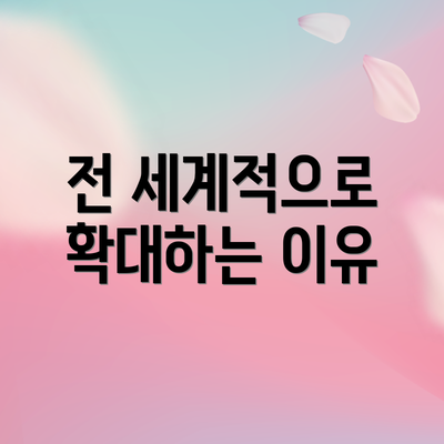 전 세계적으로 확대하는 이유