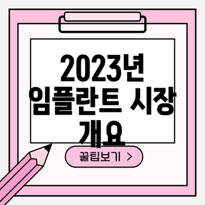 2023년 임플란트 시장 개요