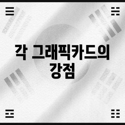 각 그래픽카드의 강점