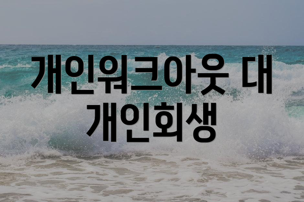 개인워크아웃 대 개인회생