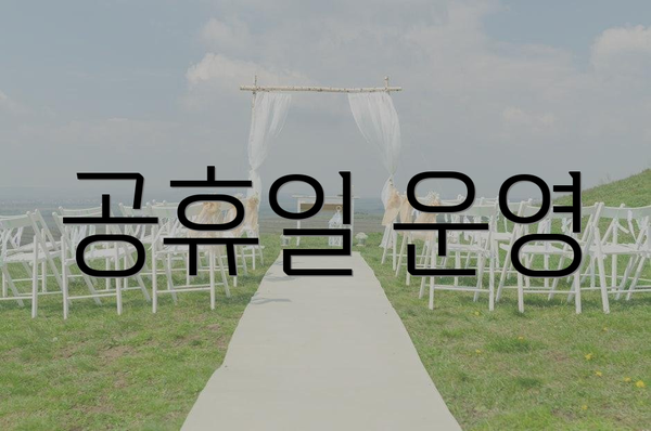공휴일 운영