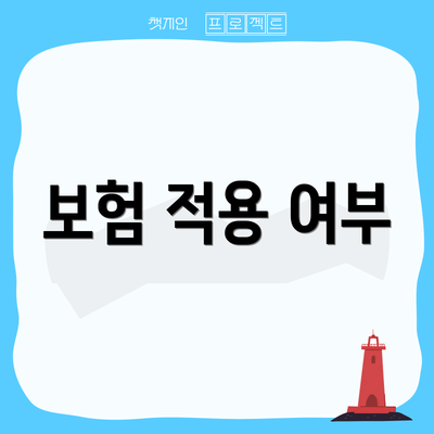 보험 적용 여부