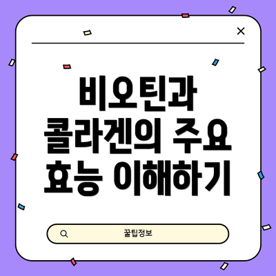 비오틴과 콜라겐의 주요 효능 이해하기