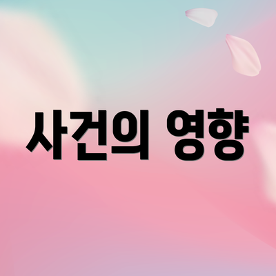 사건의 영향