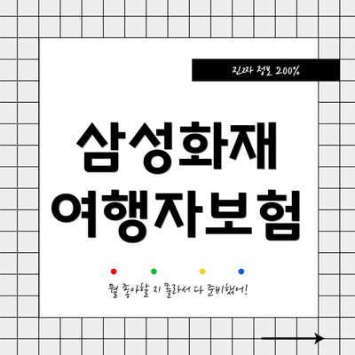 삼성화재 여행자보험