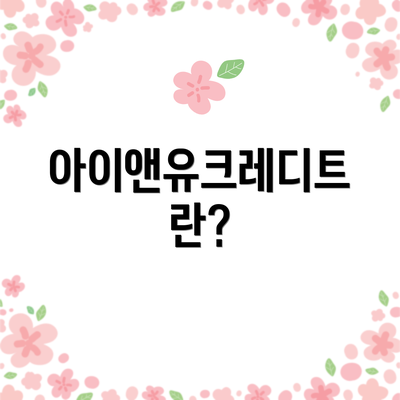 아이앤유크레디트란?