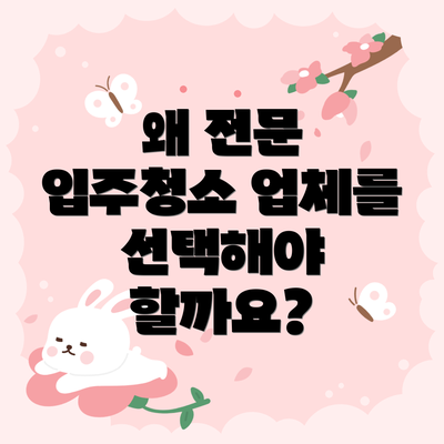 왜 전문 입주청소 업체를 선택해야 할까요?
