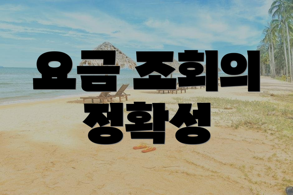 요금 조회의 정확성