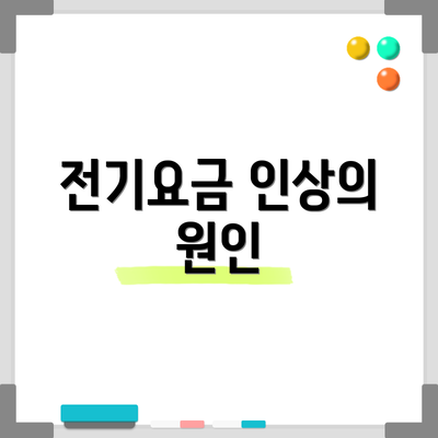 전기요금 인상의 원인