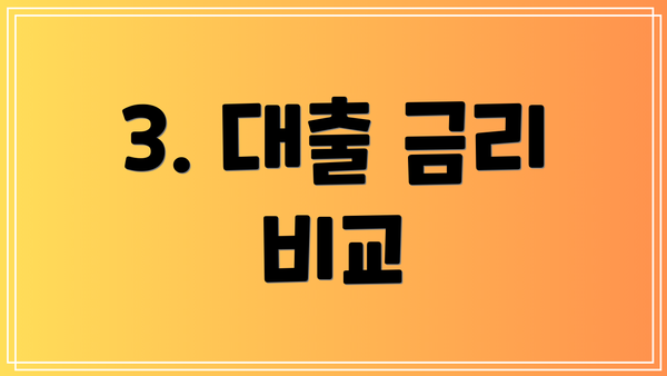 3. 대출 금리 비교