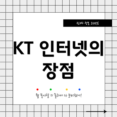 KT 인터넷의 장점