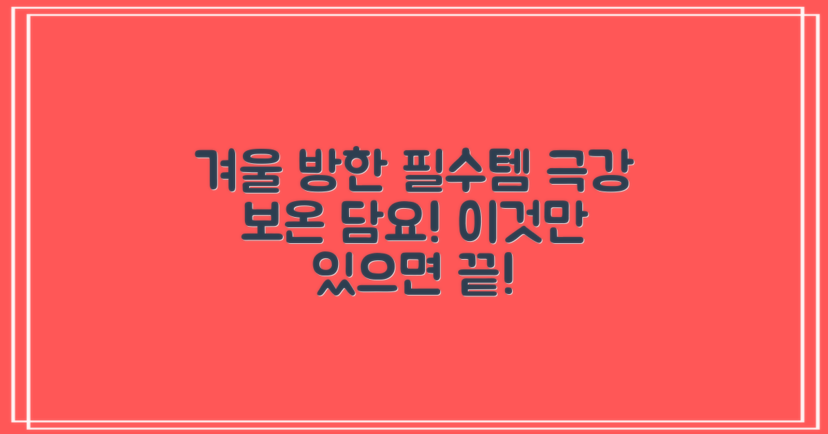 올겨울, 방한 담요는 이걸로!
