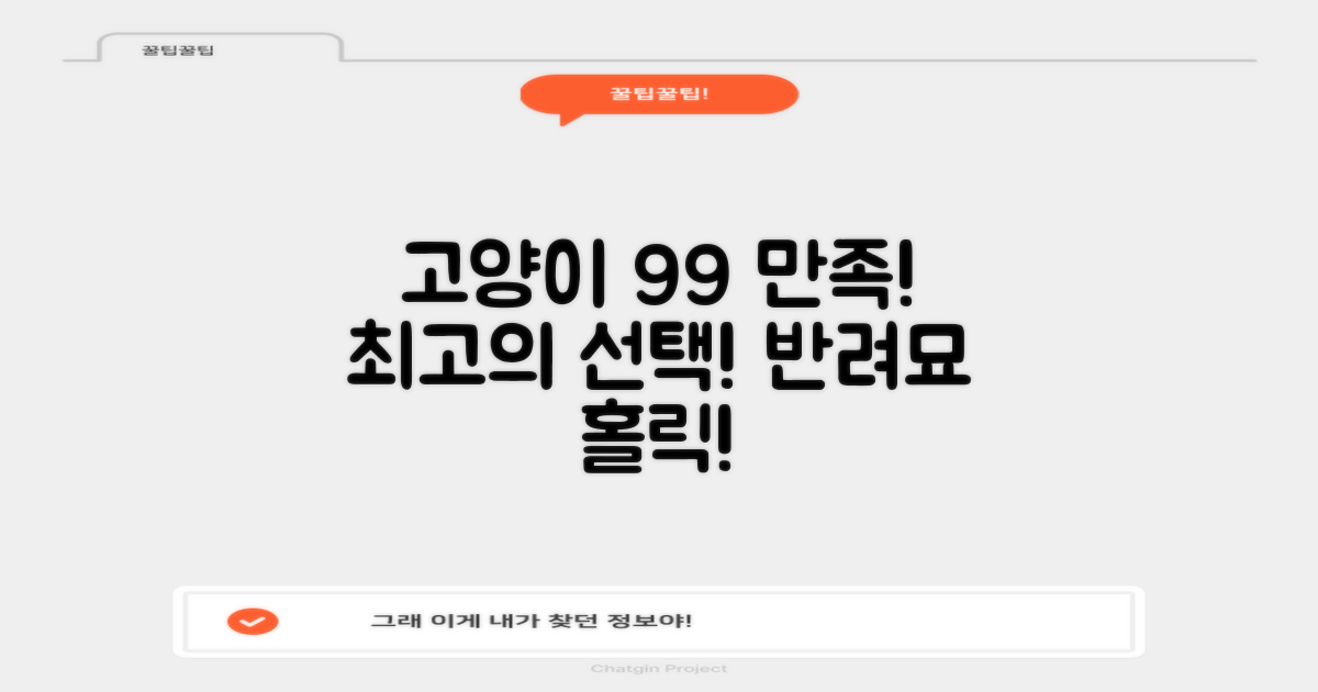 고양이 기호성 99% 만족