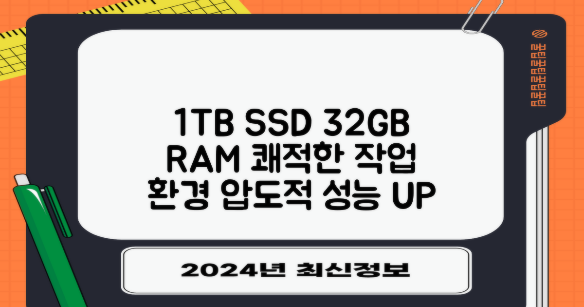1TB SSD, 32GB RAM으로 쾌적한 작업