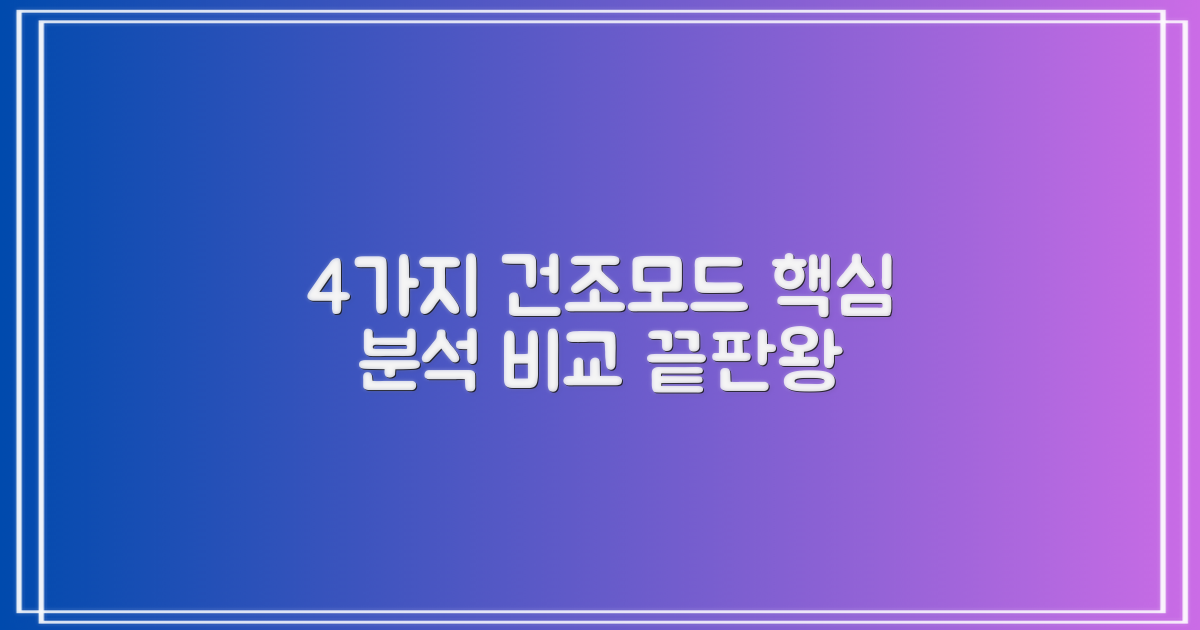 4가지 건조 모드 분석
