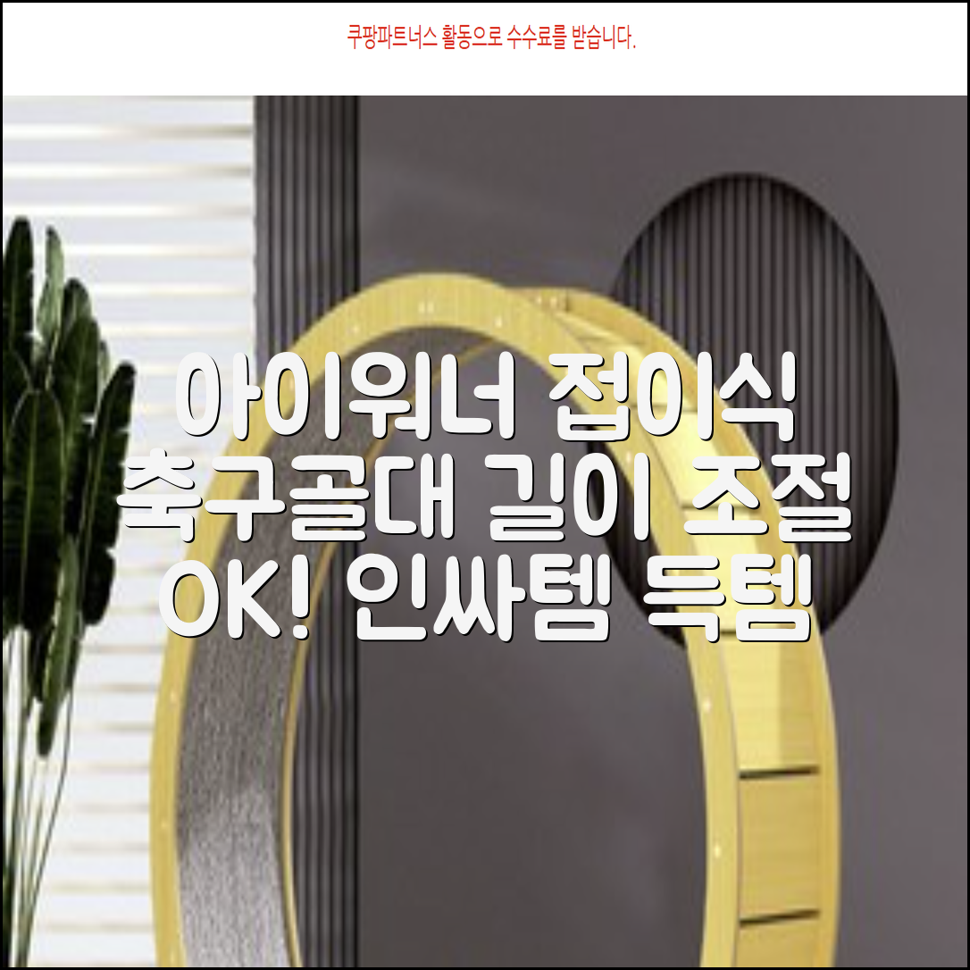 아이워너 길이 조절 접이식 축구골대 세트, 혼합색상, 1세트 추천 리뷰