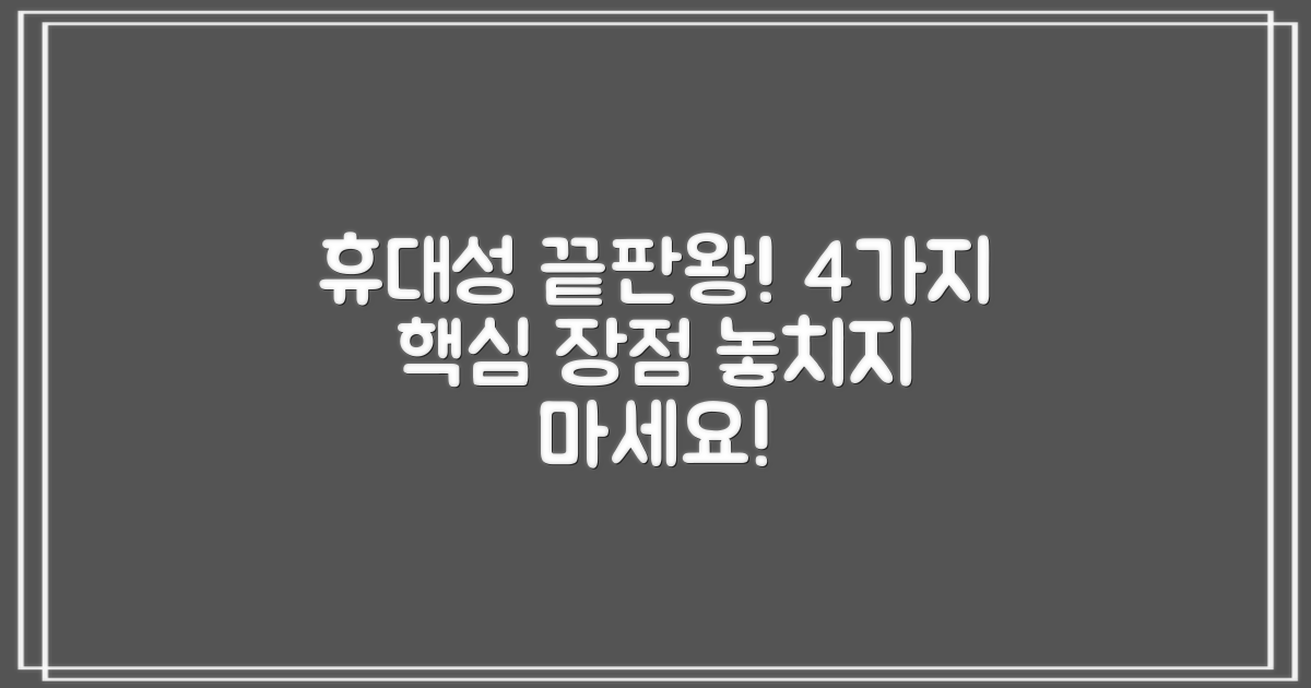 4가지 휴대 장점