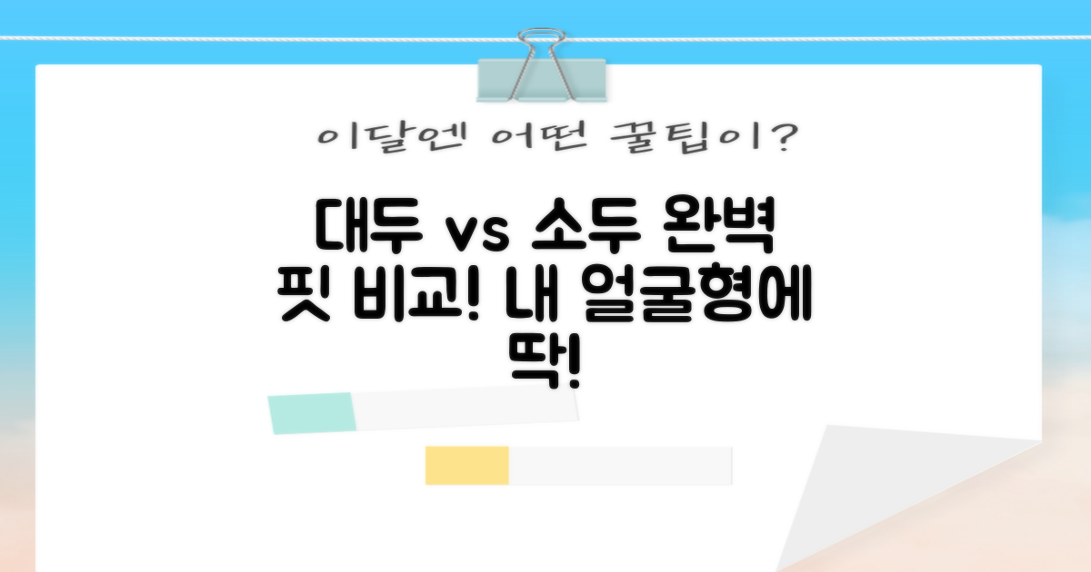 대두/소두핏, 완벽한 핏 비교